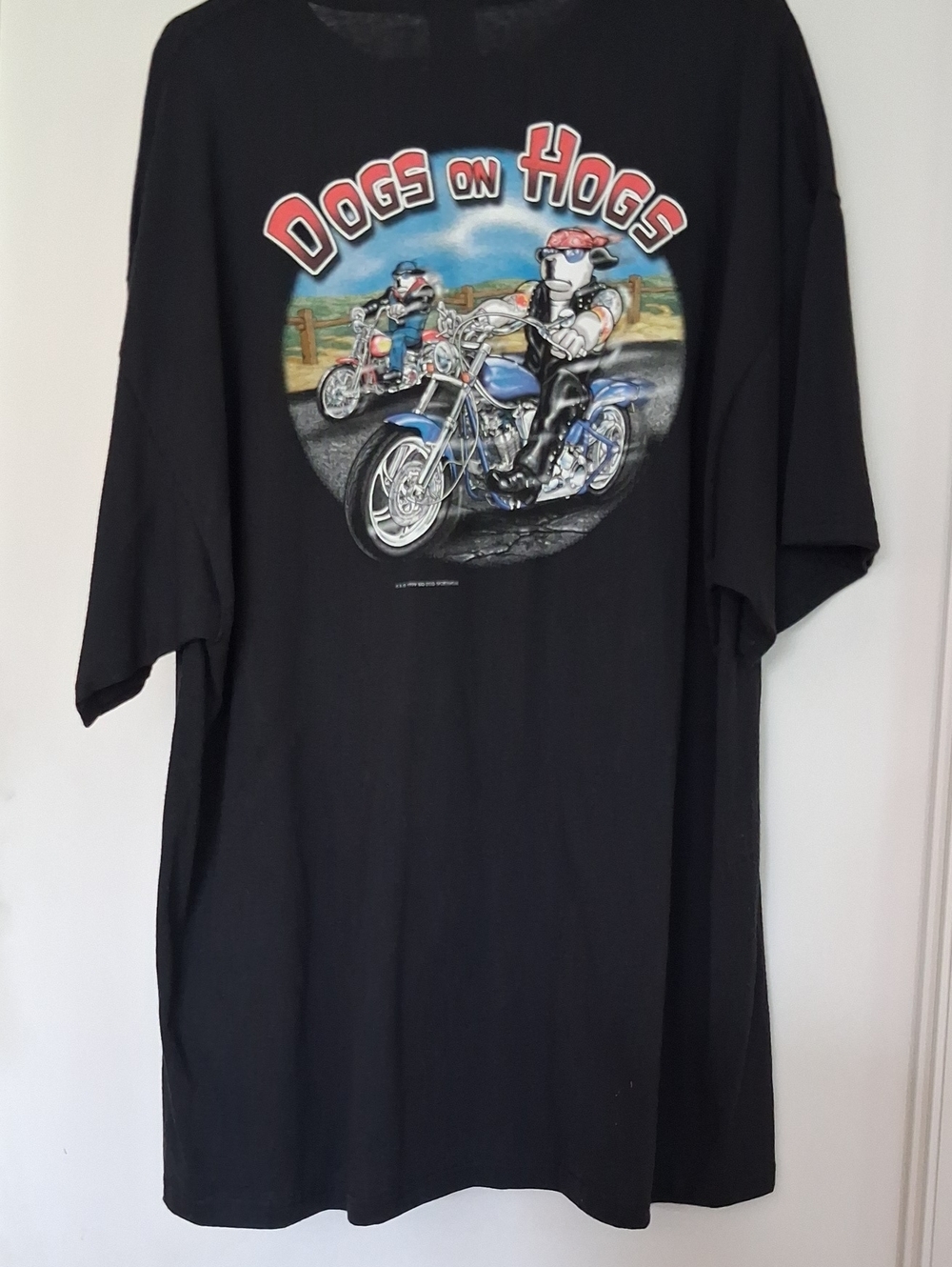 Delta Black 'Dogs on Hogs' Graphic Motorcycle Tee